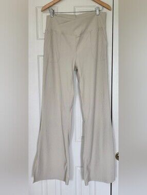 Rae Mode Cream Flare Leg Yoga Athleisure Pants 3XL